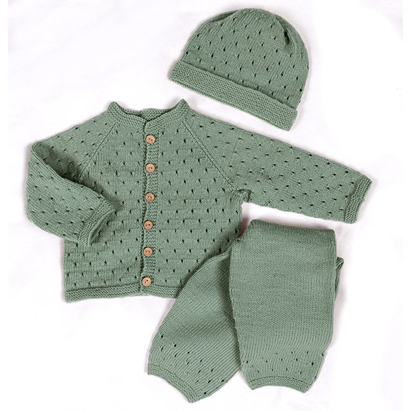 Strikkesett Babysett Madicken Garnpakke I Bluum Soft Merino Ull Bluum