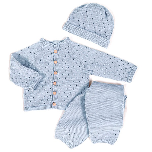 Strikkesett Babysett Madicken - garnpakke i Bluum Soft Merino Ull